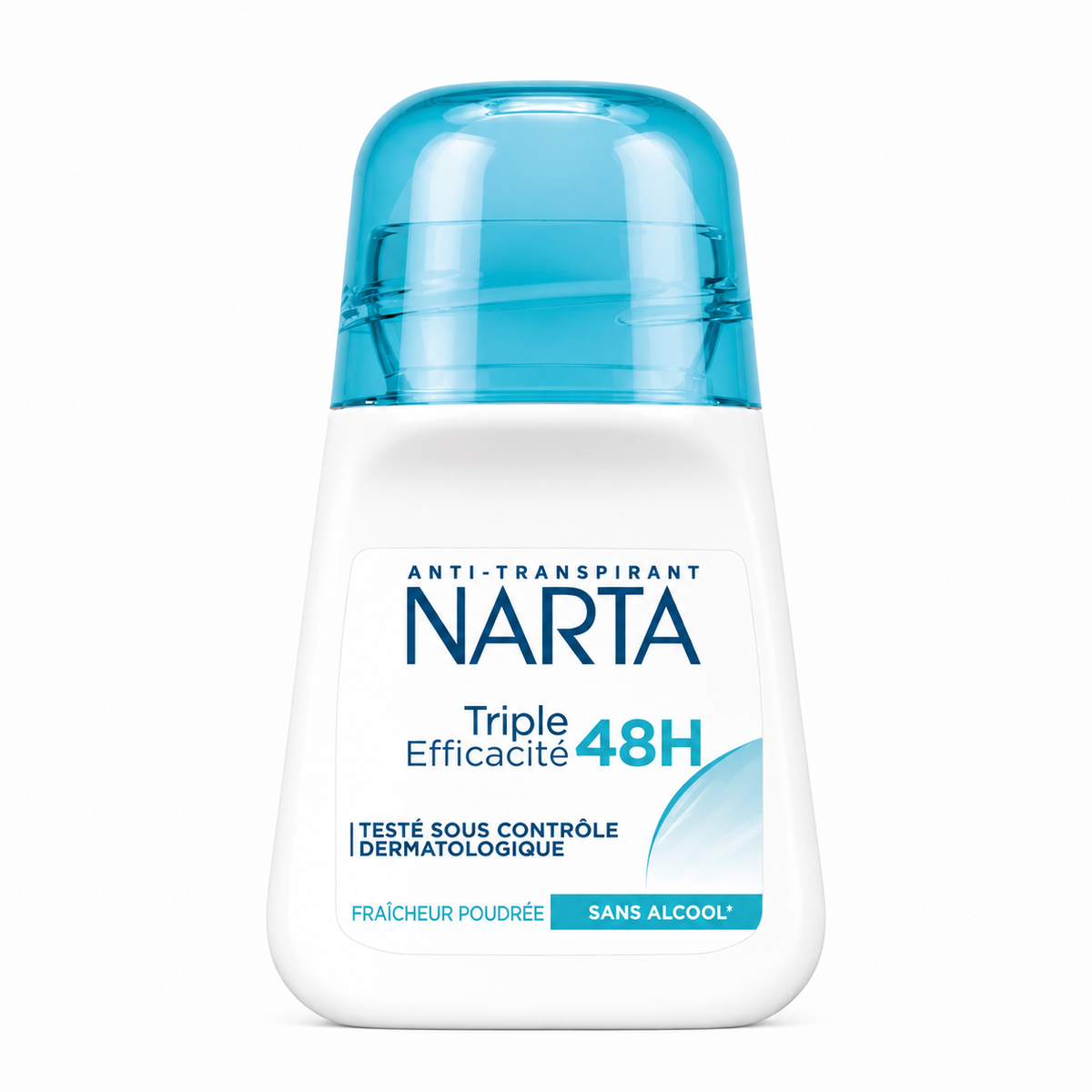 NARTA Déodorant bille Anti-transpirant Triple efficacité 48h Fraîcheur Poudrée