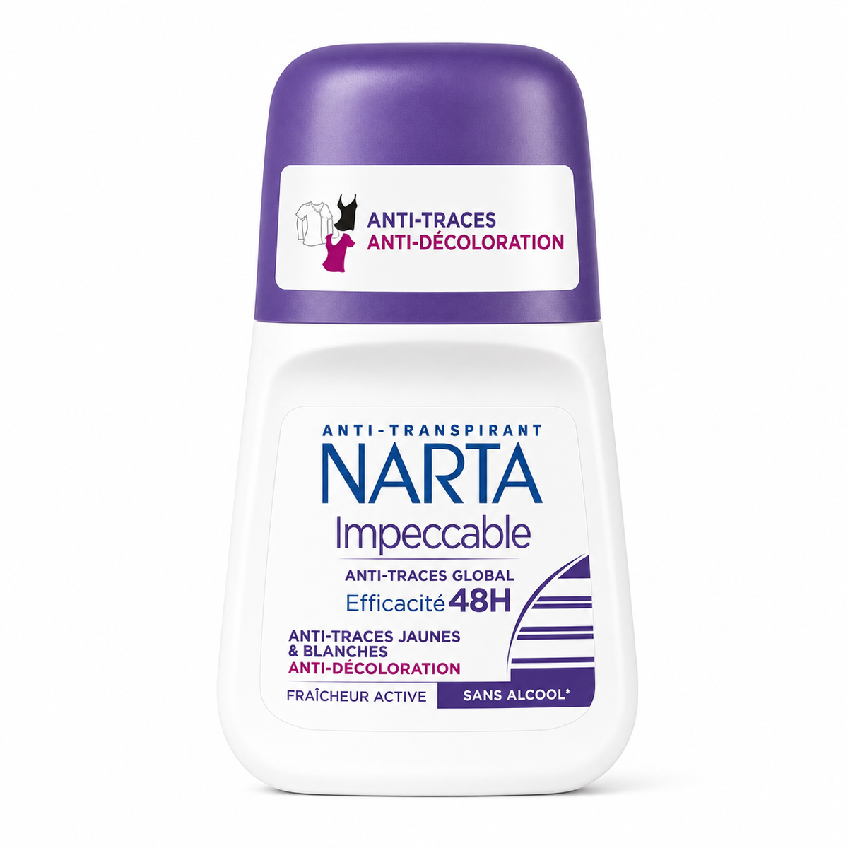 NARTA Déodorant Bille Anti-traces 48h Impeccable 50ml