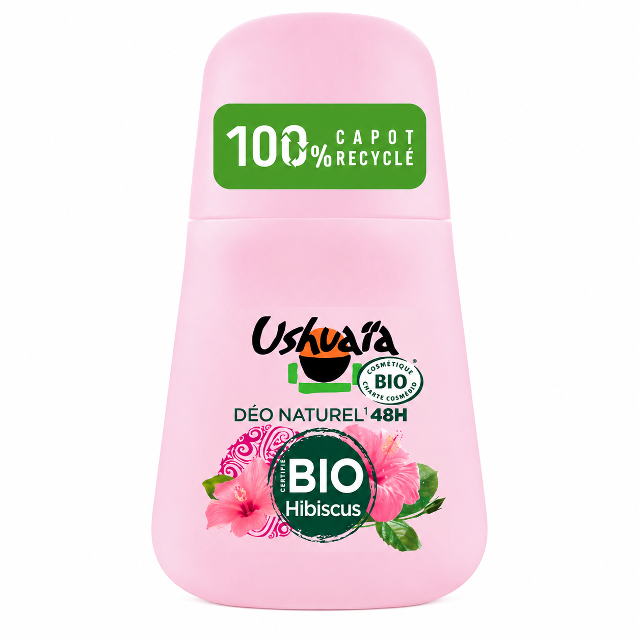 USHUAIA Déodorant bille  certifié Bio Hibiscus