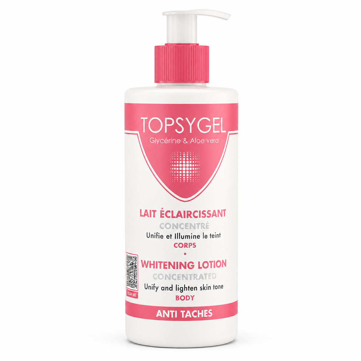 HT26-Topsygel Lait Éclaircissant Unifie et Sublime votre Teint 500ml