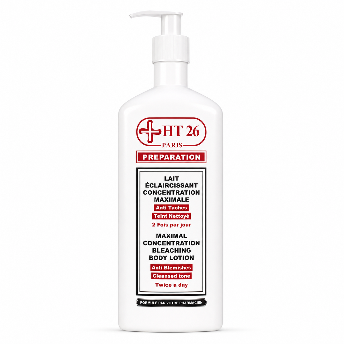 HT26 Lait Éclaircissant Concentration Maximale 500ml