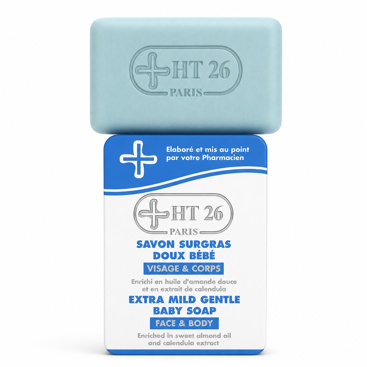 HT26 Savon Surgras protège la peau délicate de bébé 150g
