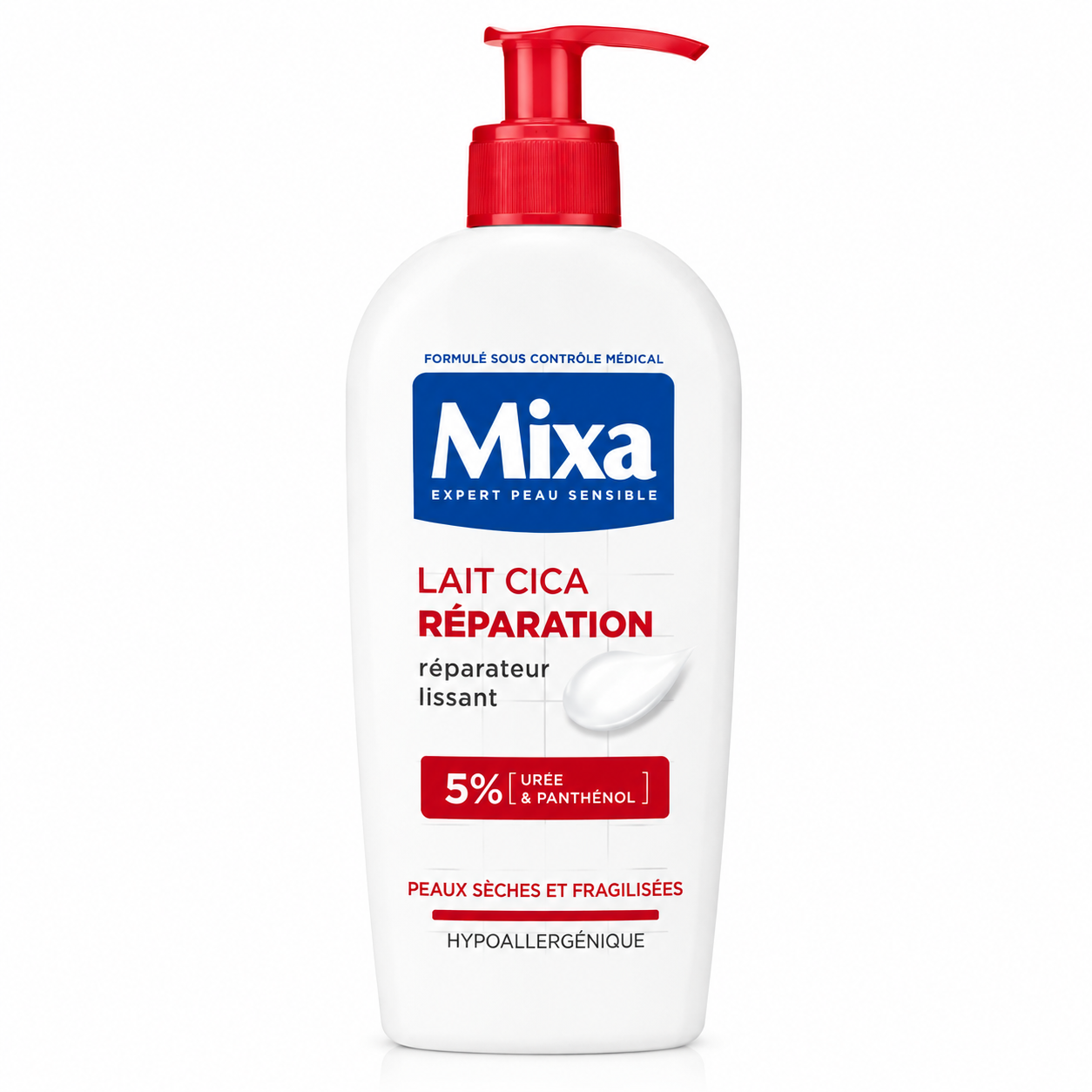 MIXA Expert Peau Sensible Lait Cica Réparation Peaux Sèches 250ml