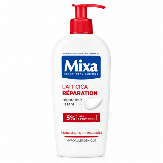 MIXA Expert Peau Sensible Lait Cica Réparation Peaux Sèches 250ml