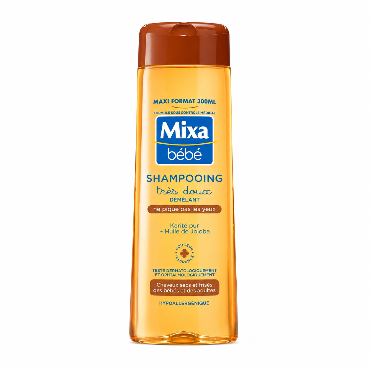 Mixa bébé shampoing  démêlant cheveux au beurre de  karité très doux