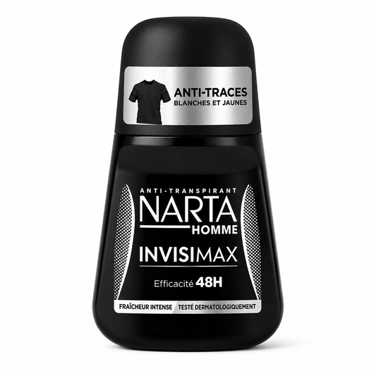 NARTA Déodorant Bille Homme Invisible Max 48H 50ml