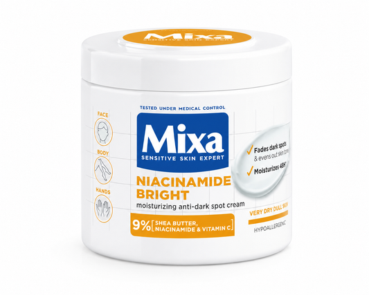 MIXA Niacinamide Crème Hydratante Anti-Taches Sombres Correction éclat  400ml