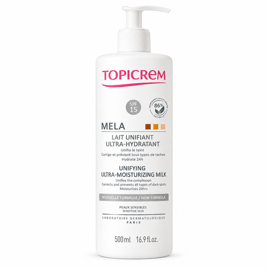 Topicrem Mela Lait Unifiant Ultra Hydratant Peaux Sensibles Mela 500ml