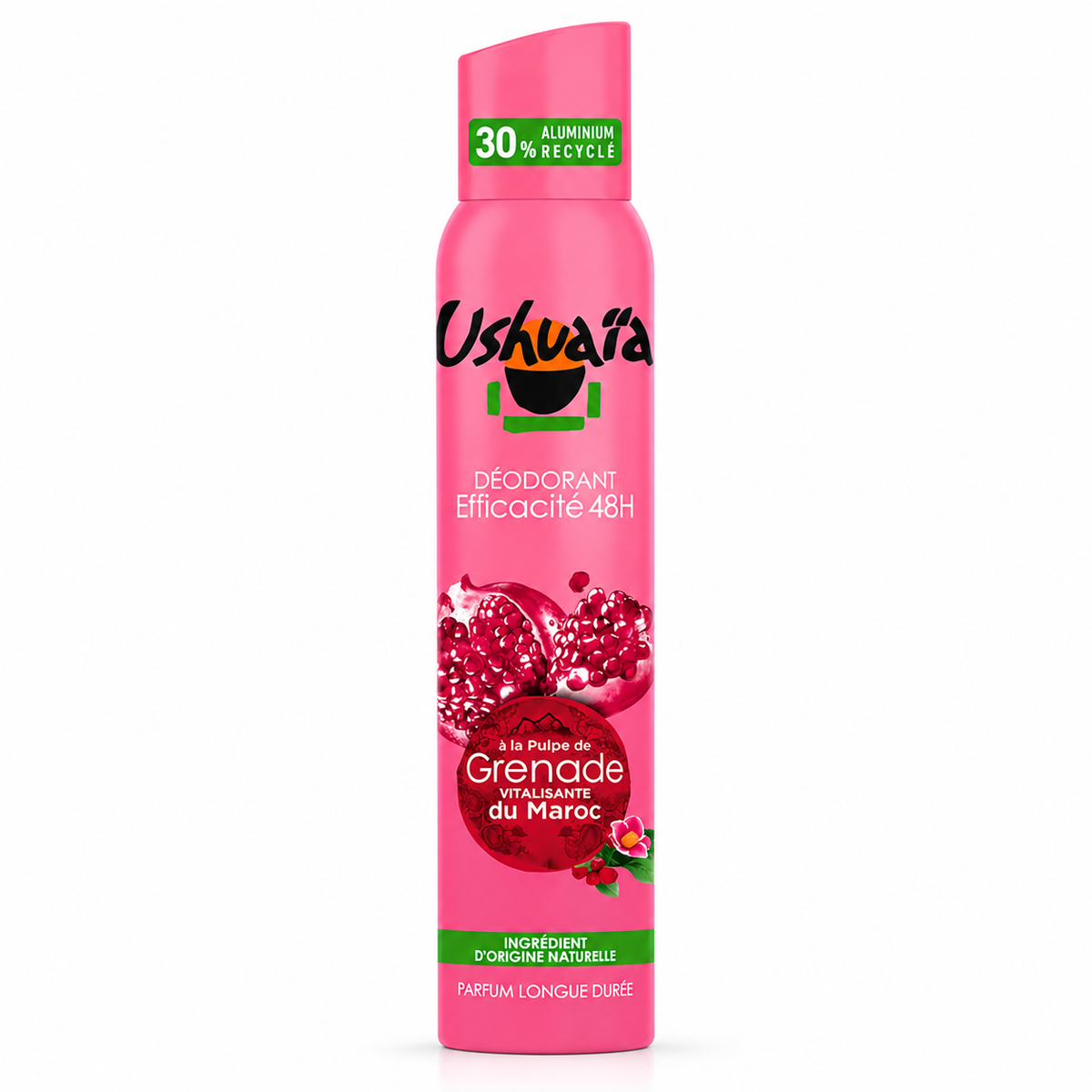 Ushuaïa Déodorant spray Efficacité 48h Grenade 200ml