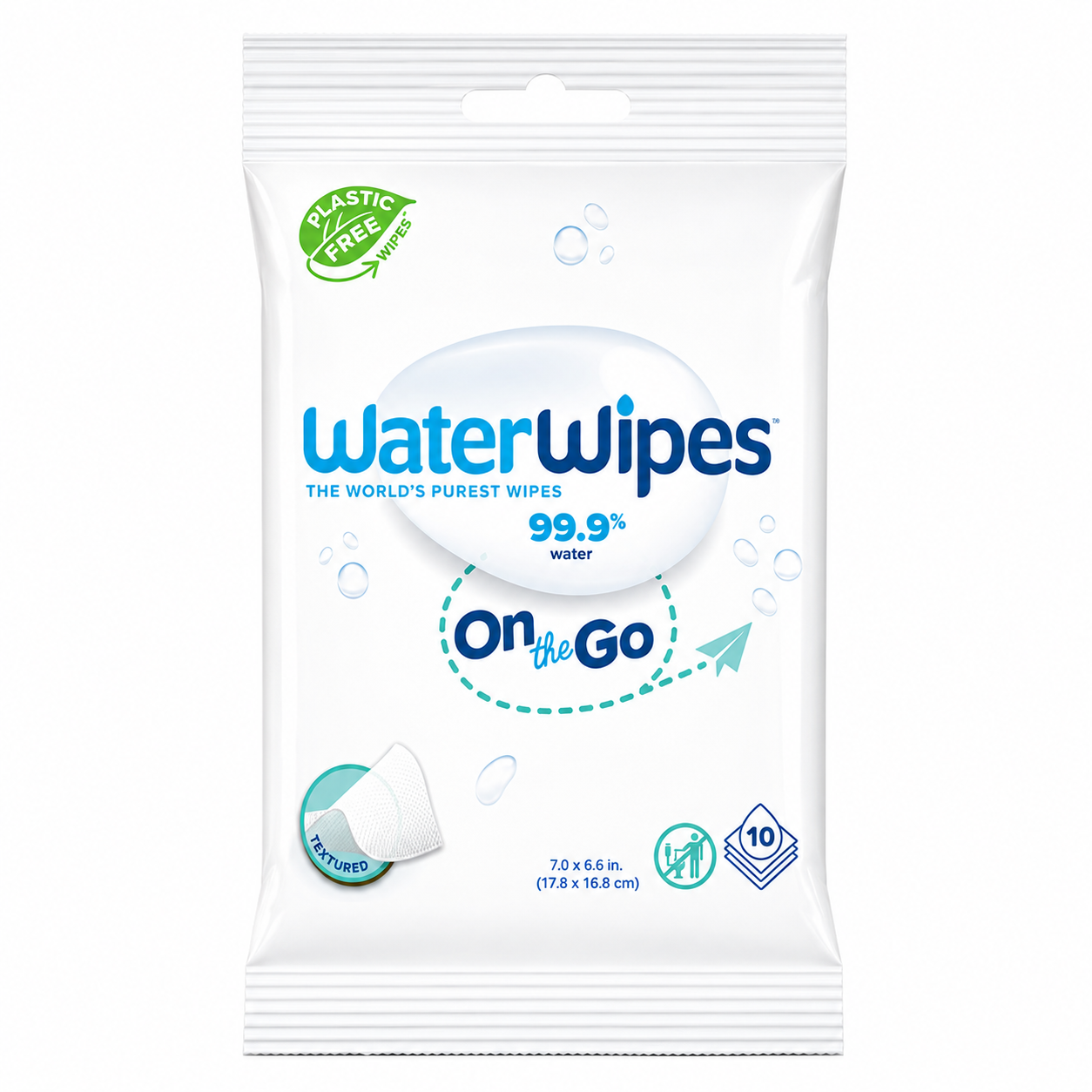 WATER WIPES Lingettes nomades pour bébés sans plastique à  base de plantes 3en1