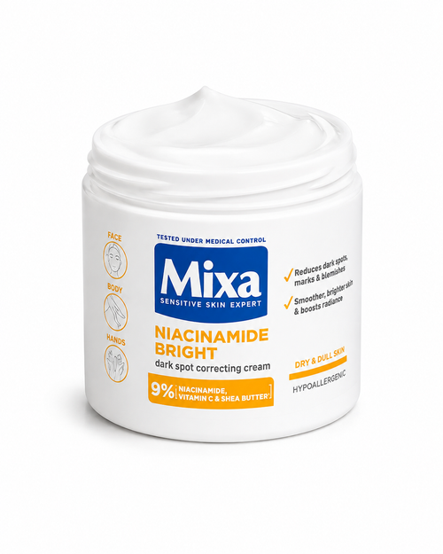 Mixa Niacinamide Crème Hydratante Anti-Taches Sombres Correction éclat  400ml